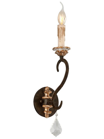 Bordeaux Collection One Light Wall Sconce in Bronze